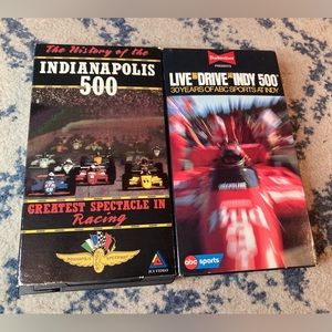 Live And Drive The Indy 500 & The History of the Indianapolis 500 VHS Lot